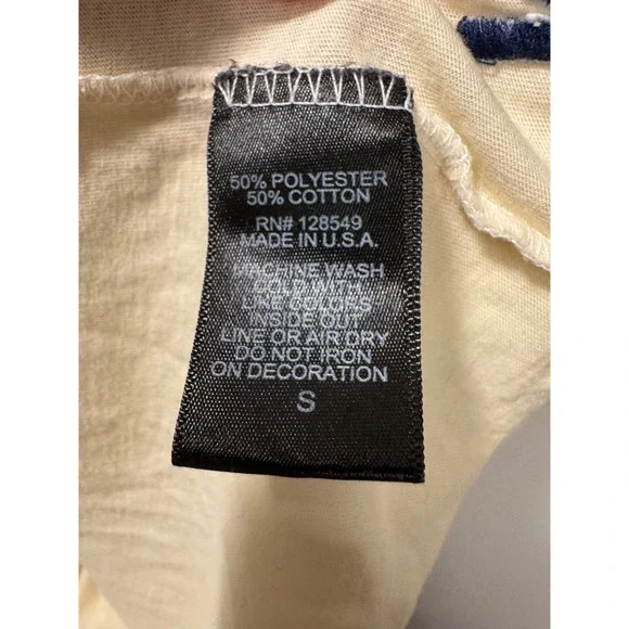 Aviator Nation Rainbow Graphic Cropped T-Shirt Cream Raw Hem Small - Picture 5 of 5